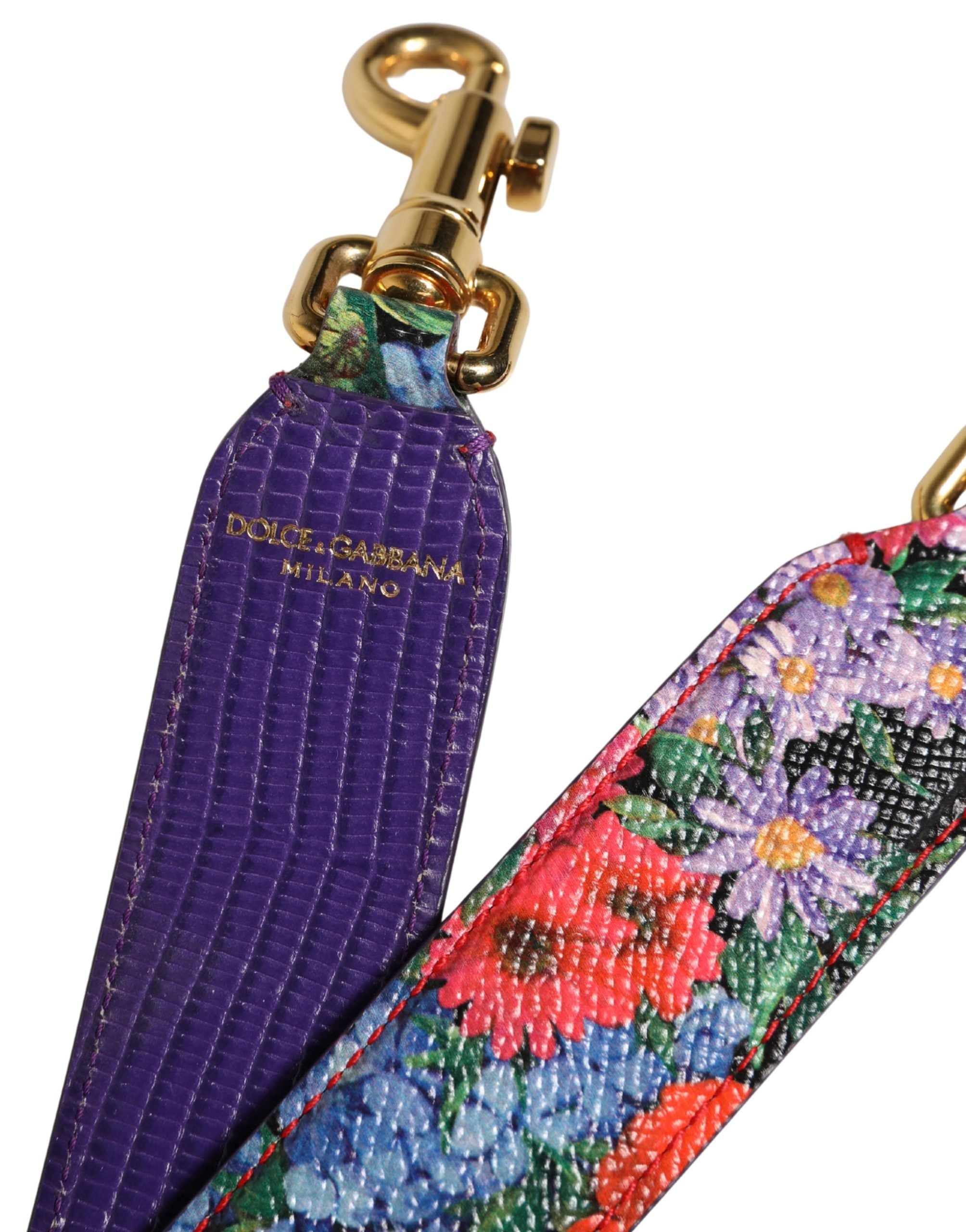 Dolce & Gabbana Multicolor Calf Leather Shoulder Strap