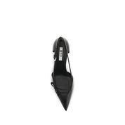 Prada Black Goatskin High-Heel Pumps
