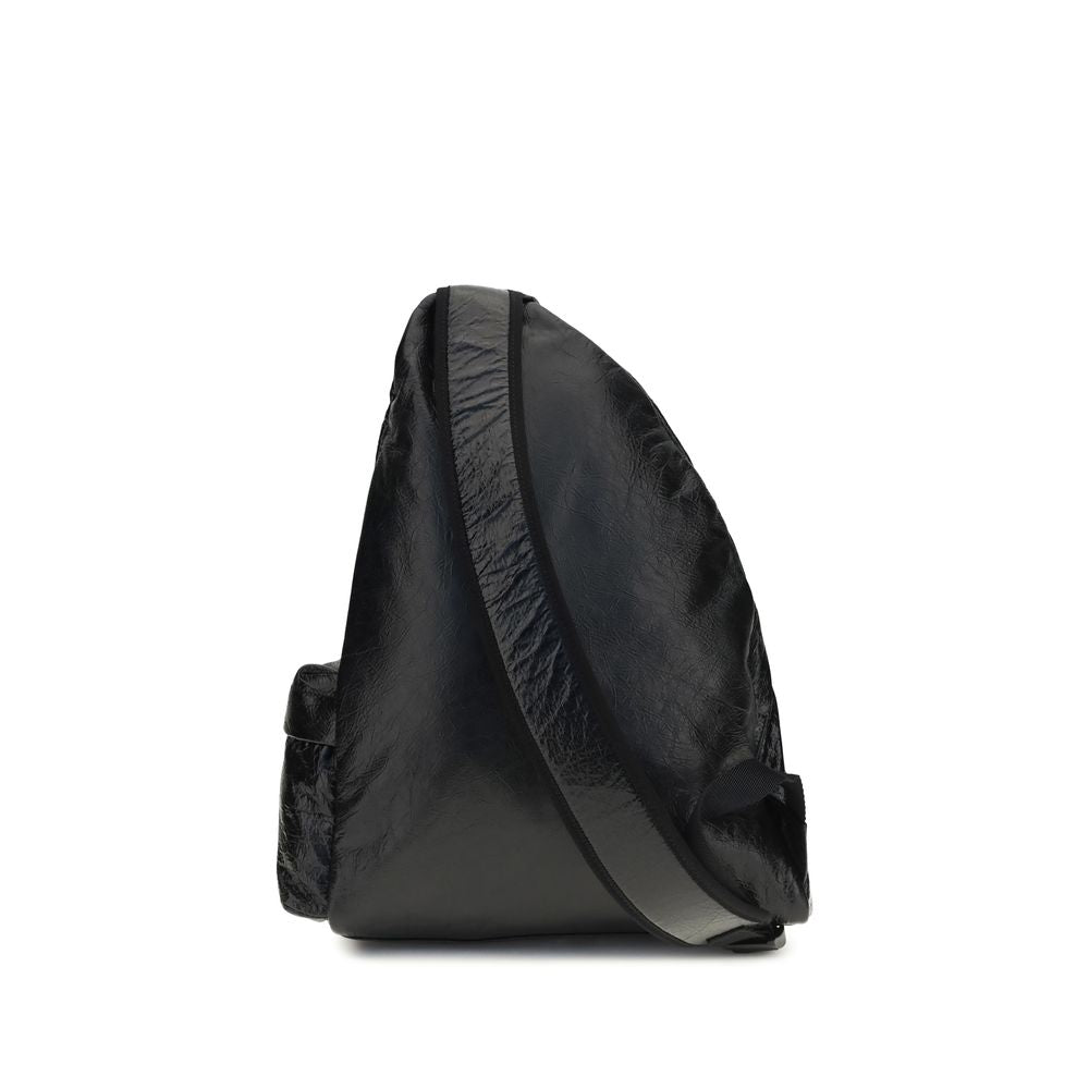 Balenciaga Black Nylon and Lambskin Explorer Backpack