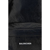 Balenciaga Black Nylon and Lambskin Explorer Backpack