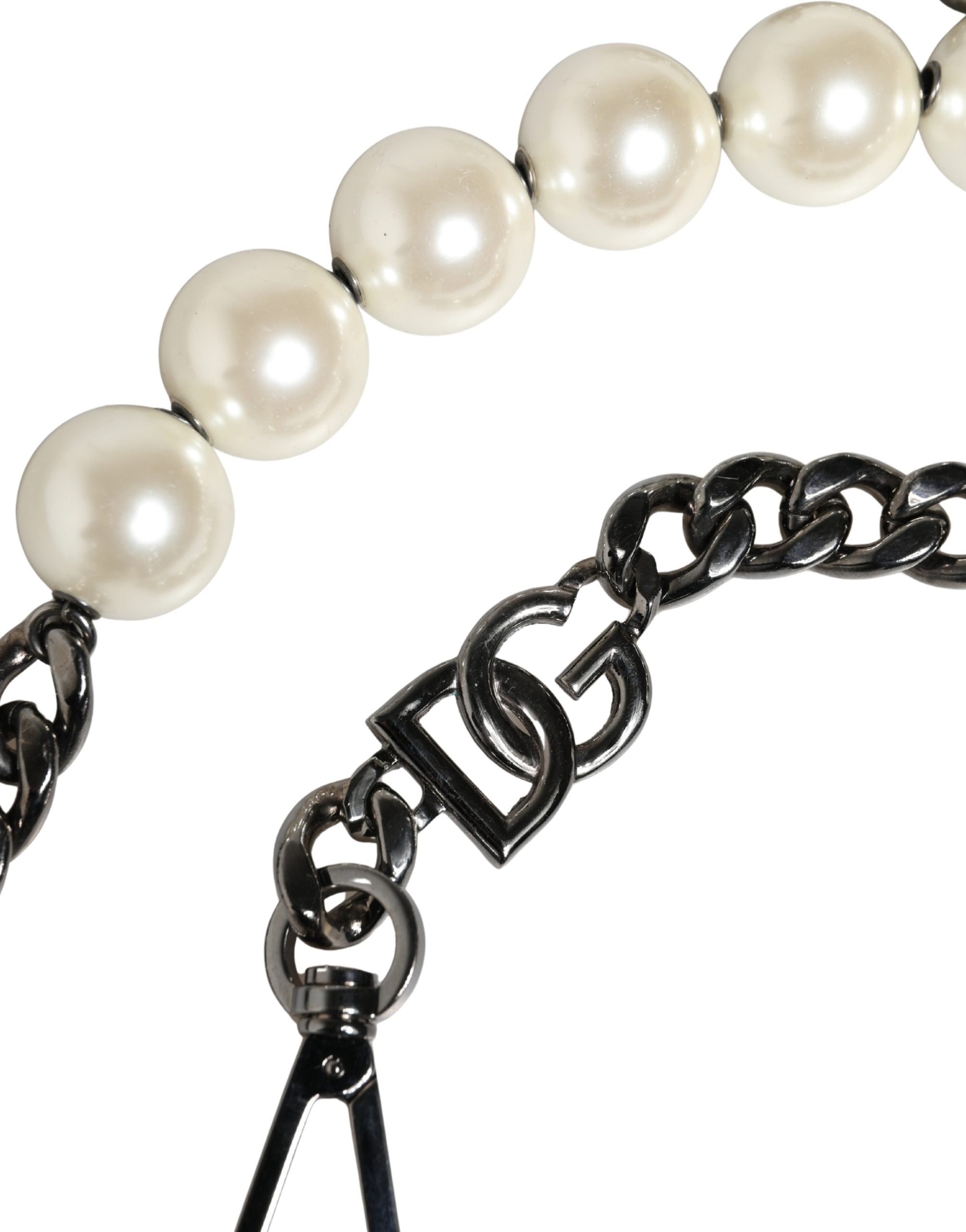 Dolce & Gabbana White Leather Shoulder Strap