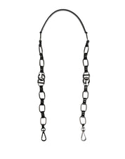 Dolce & Gabbana Black Calf Leather Shoulder Strap