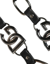 Dolce & Gabbana Black Calf Leather Shoulder Strap