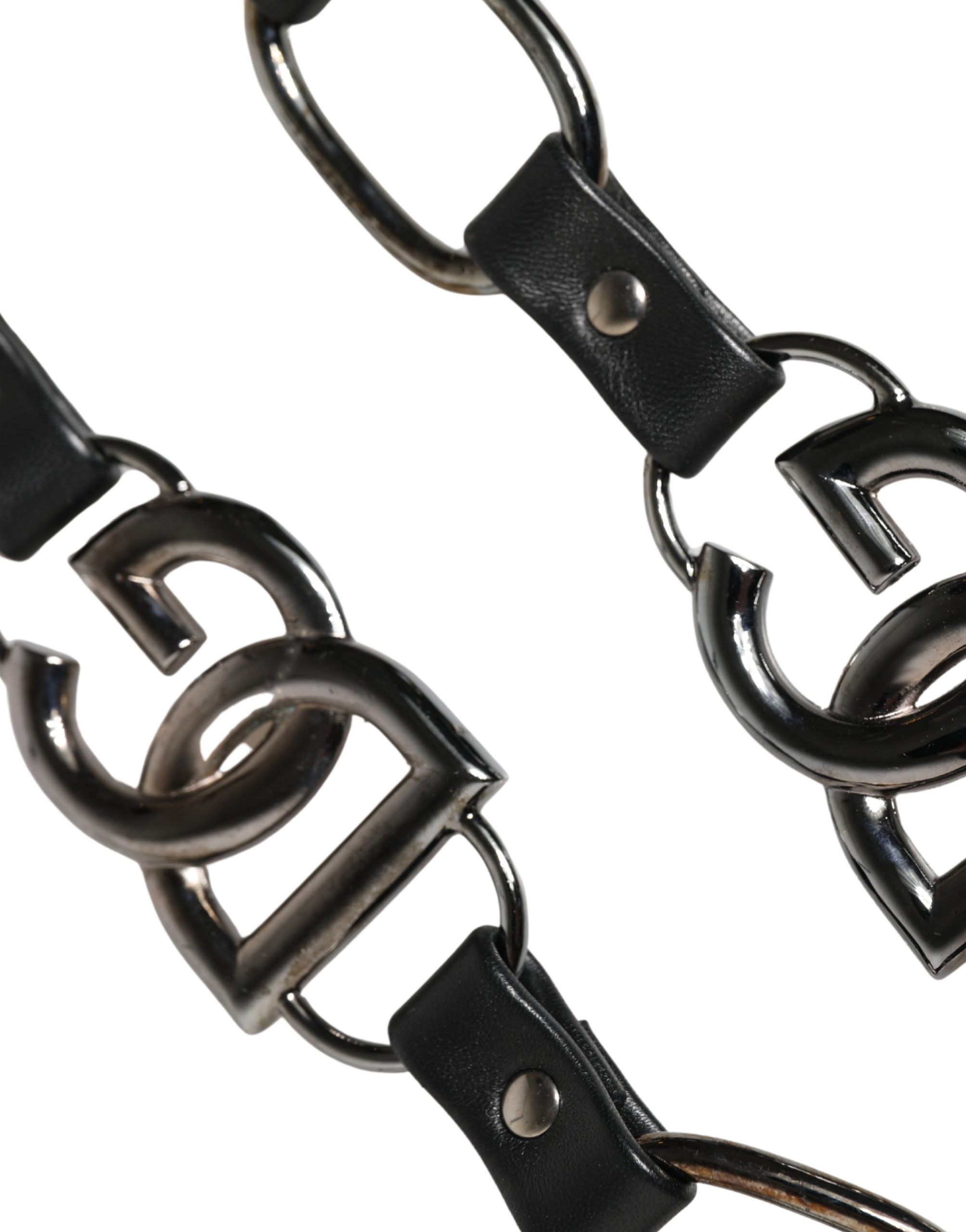 Dolce & Gabbana Black Calf Leather Shoulder Strap