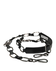 Dolce & Gabbana Black Calf Leather Shoulder Strap