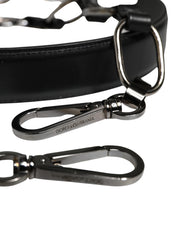 Dolce & Gabbana Black Calf Leather Shoulder Strap