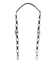 Dolce & Gabbana Black Leather Shoulder Strap
