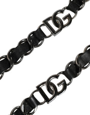 Dolce & Gabbana Black Leather Shoulder Strap