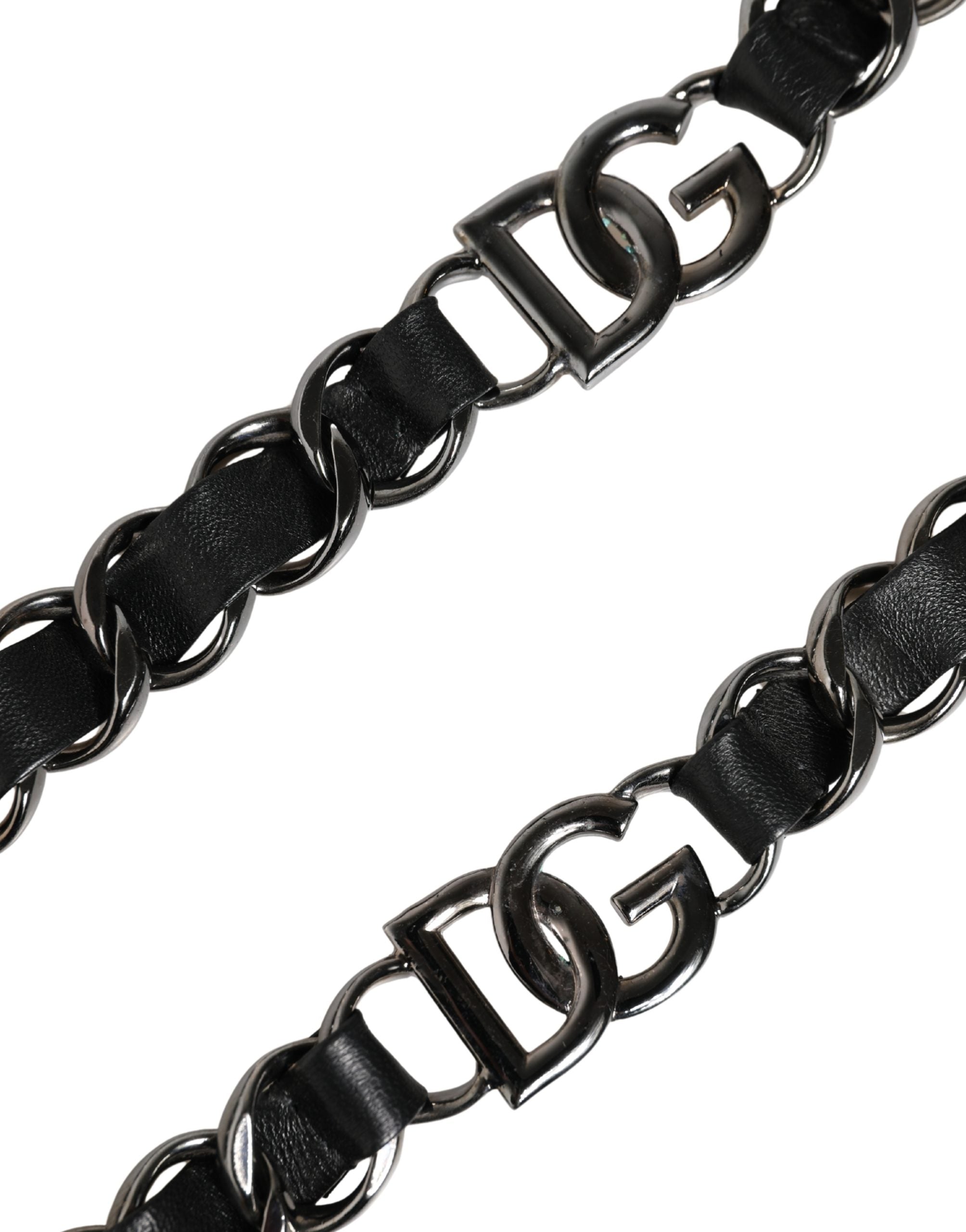 Dolce & Gabbana Black Leather Shoulder Strap