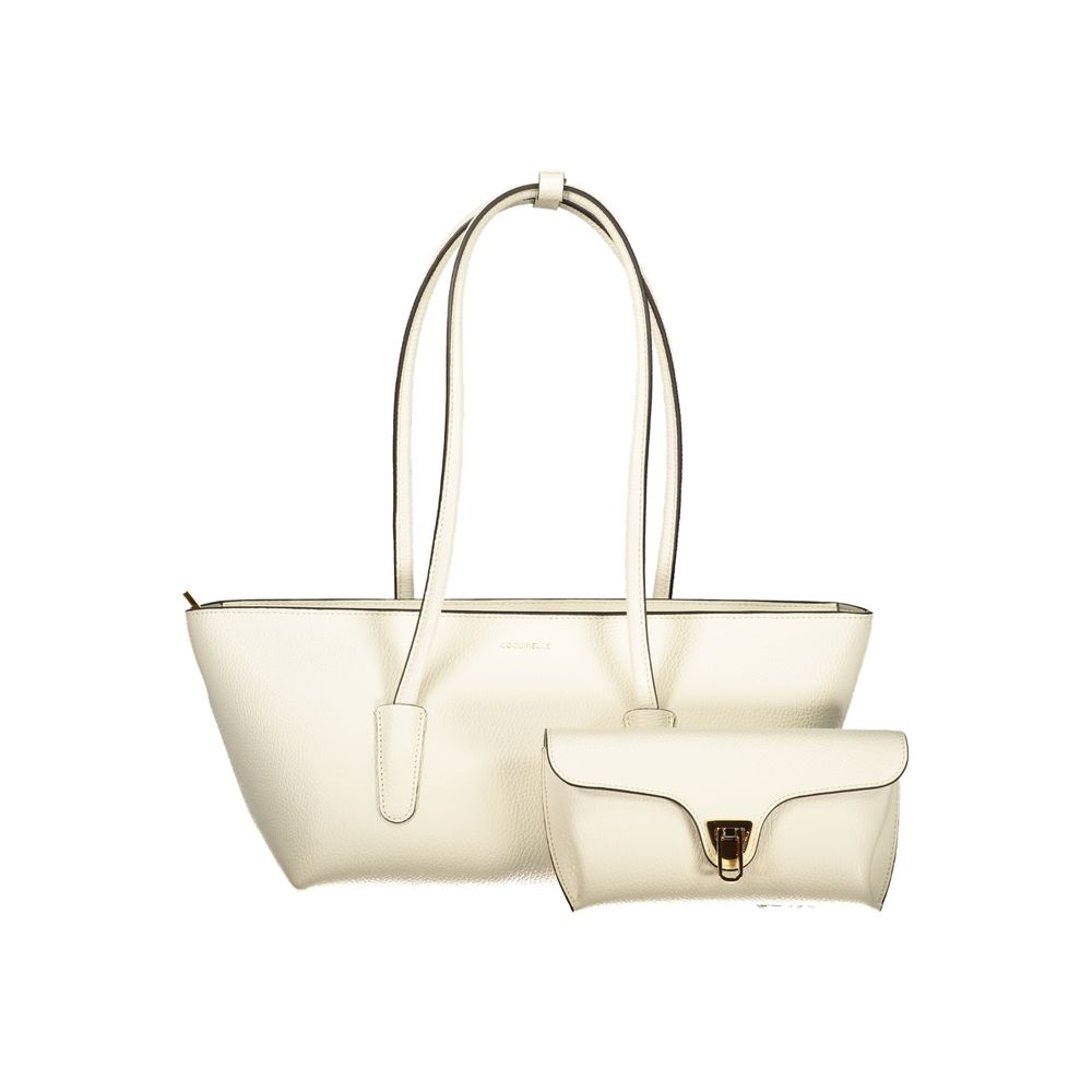 Coccinelle White Leather Handbag