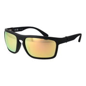 Police Black Plastic Rectangular Sunglasses