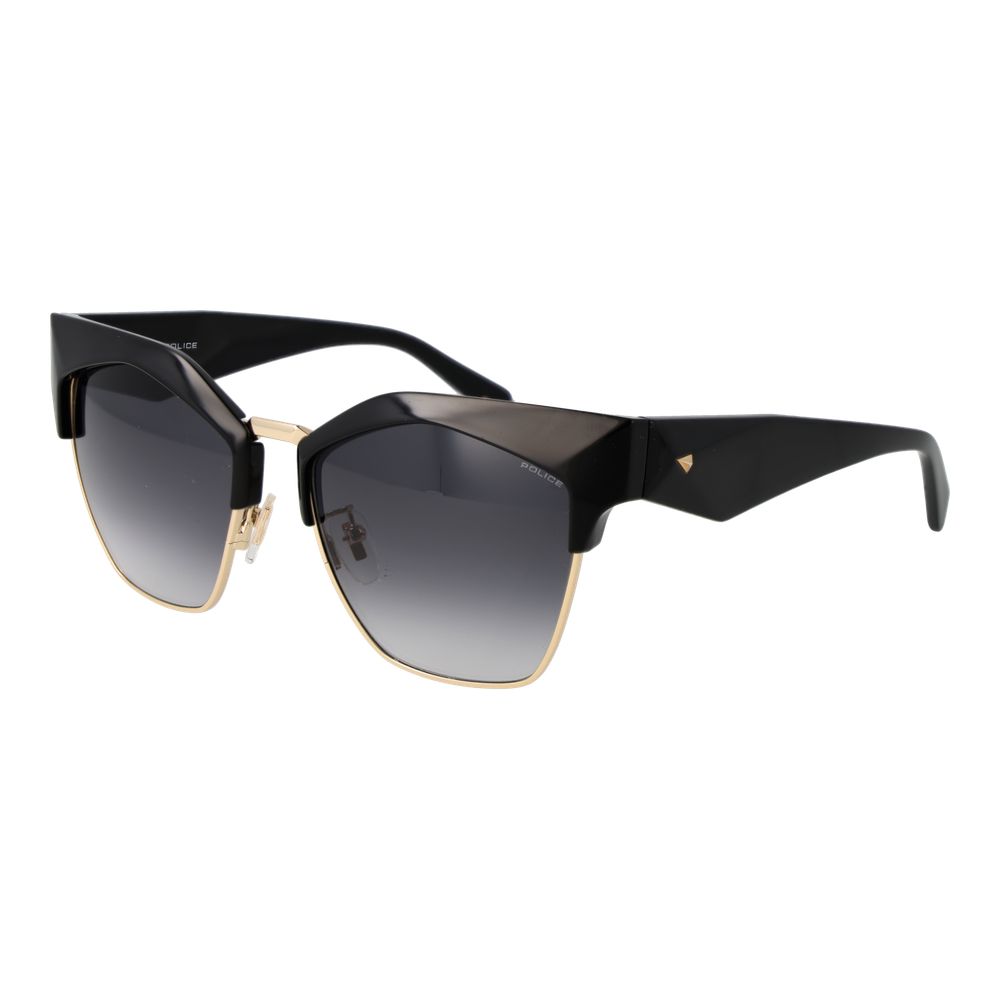 Police Black Plastic Cat Eye Sunglasses