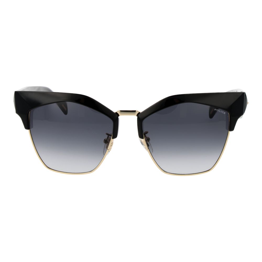 Police Black Plastic Cat Eye Sunglasses