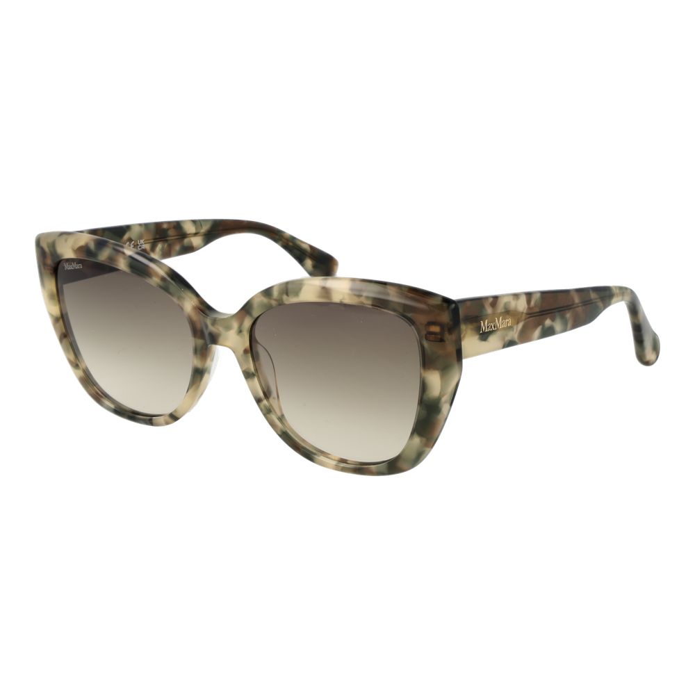 Max Mara Green Bicolor Acetate Cat Eye Sunglasses