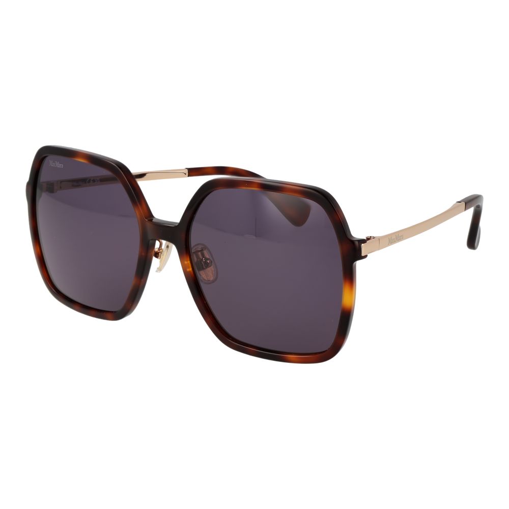 Max Mara Brown Acetate Square Sunglasses