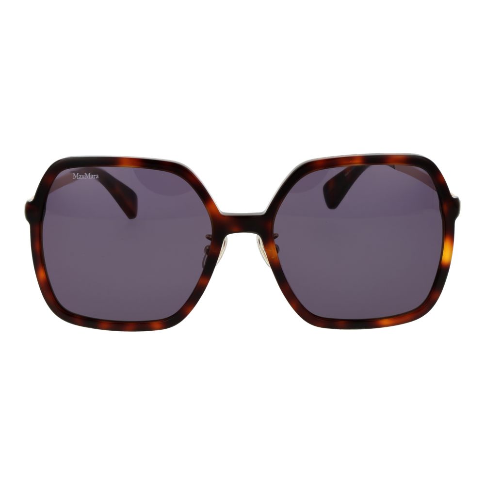 Max Mara Brown Acetate Square Sunglasses