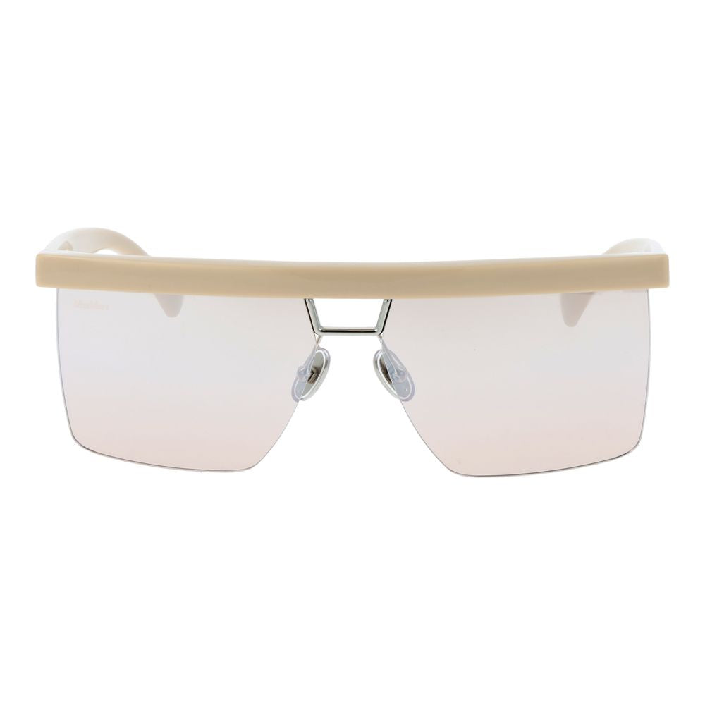 Max Mara Beige Plastic Rectangle Sunglasses