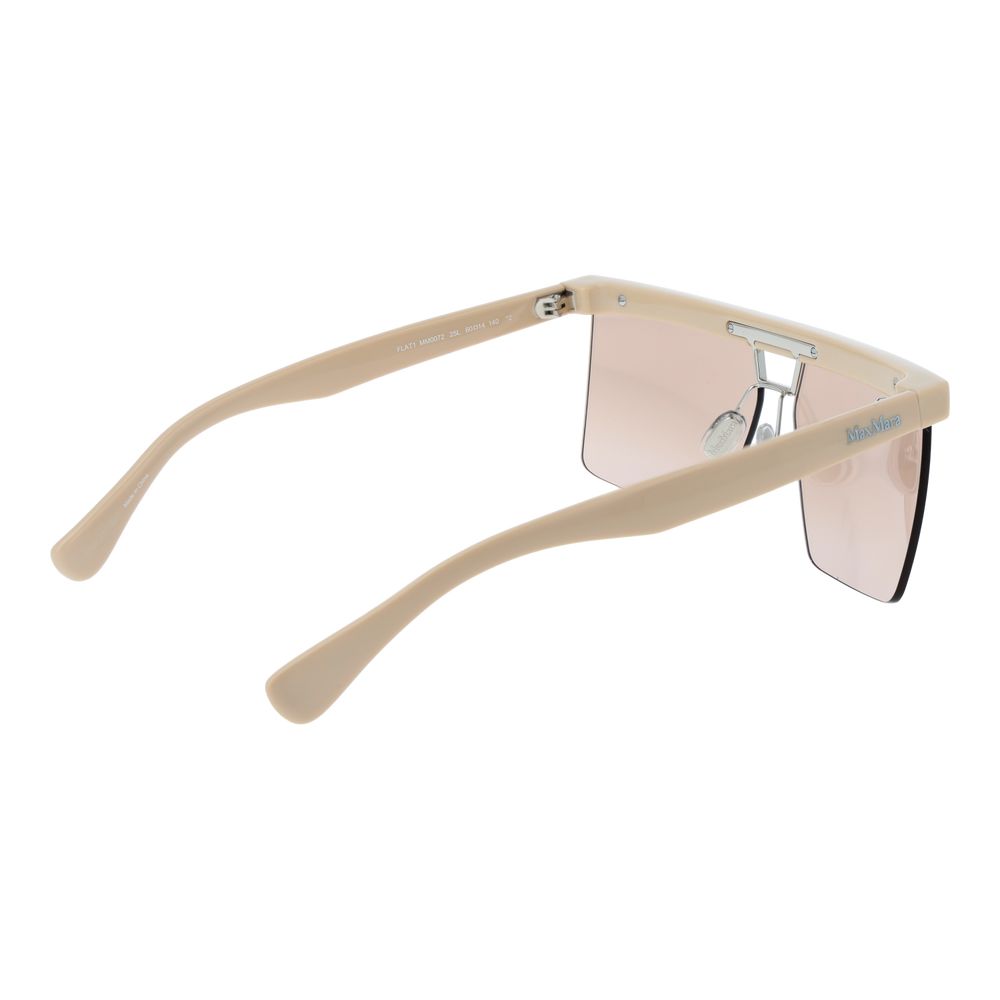Max Mara Beige Plastic Rectangle Sunglasses