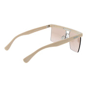 Max Mara Beige Plastic Rectangle Sunglasses