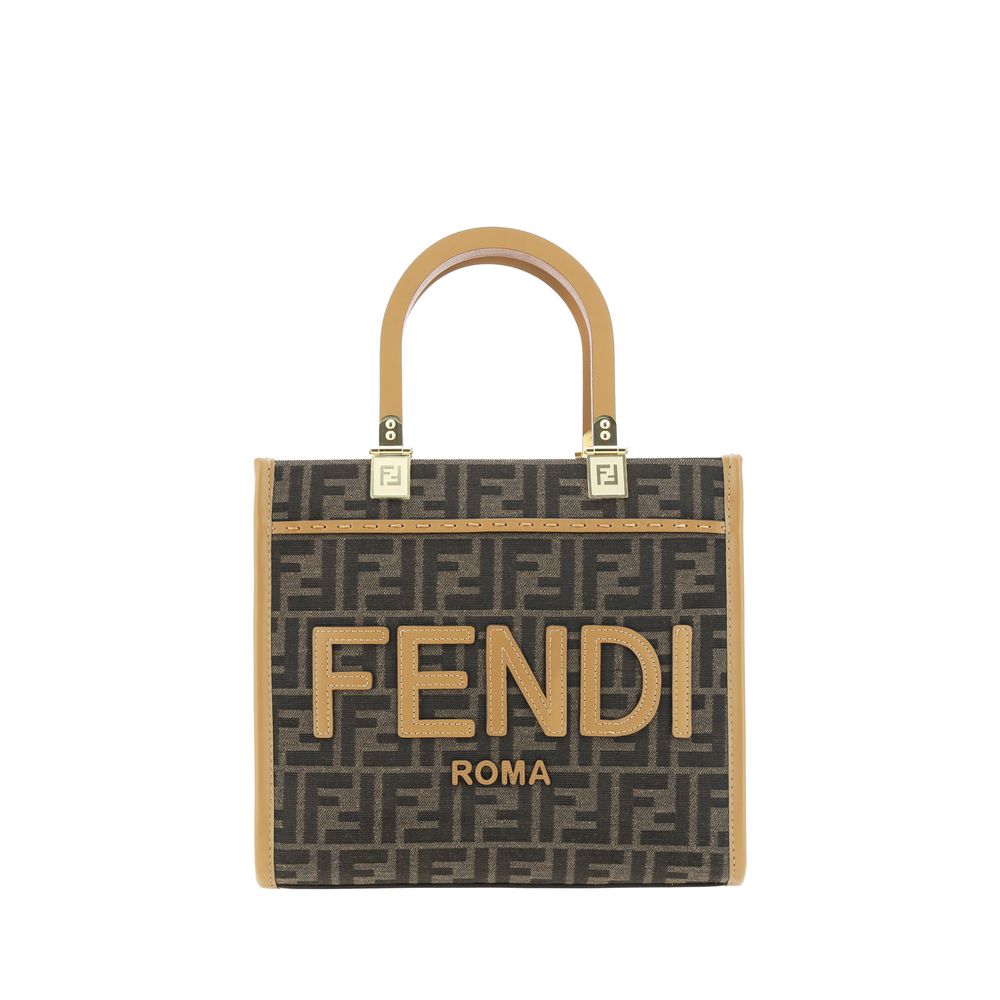 Fendi Brown Polyester Blend Shoulder Bag