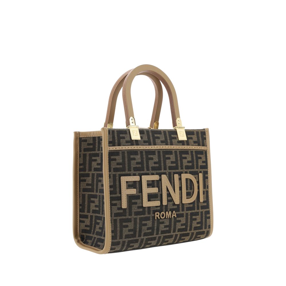 Fendi Brown Polyester Blend Shoulder Bag
