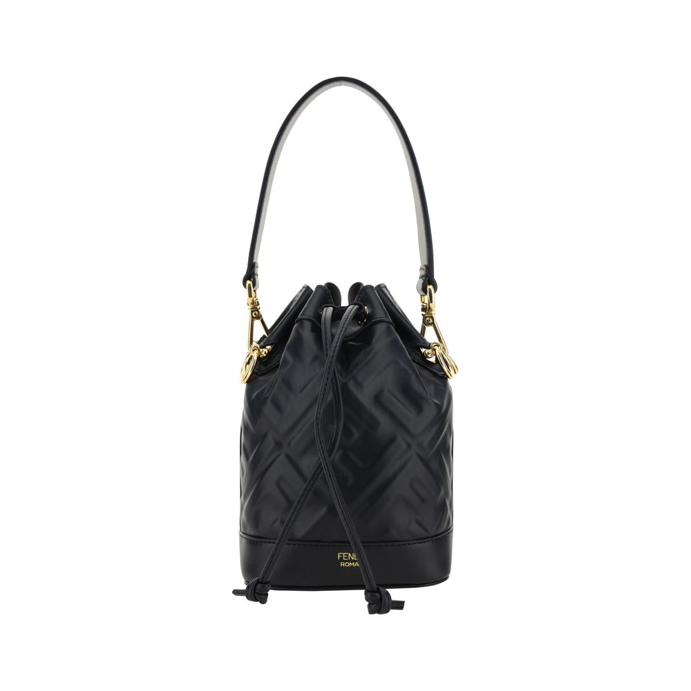 Fendi Black Polyamide Mon Tresor Bucket Bag