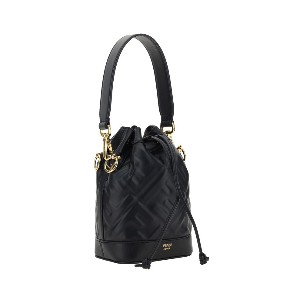 Fendi Black Polyamide Mon Tresor Bucket Bag