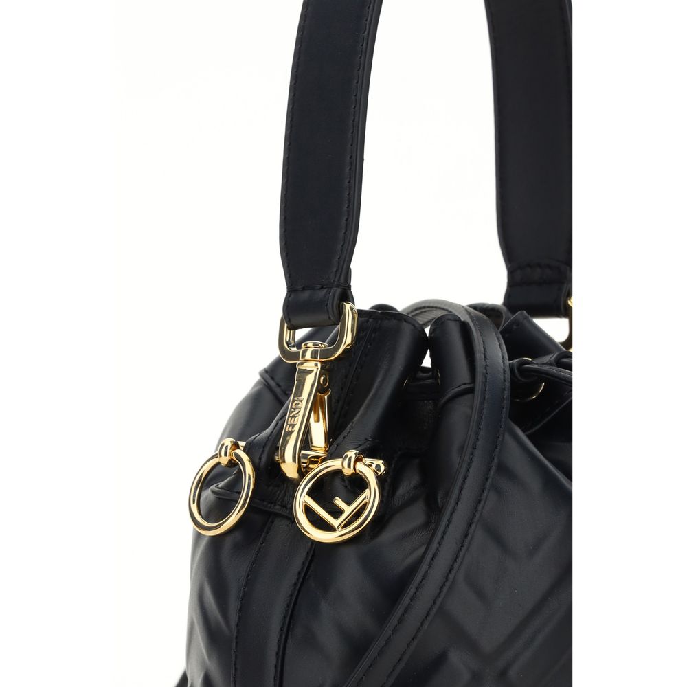 Fendi Black Polyamide Mon Tresor Bucket Bag