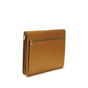 Brunello Cucinelli Brown Calf Leather Laptop Case