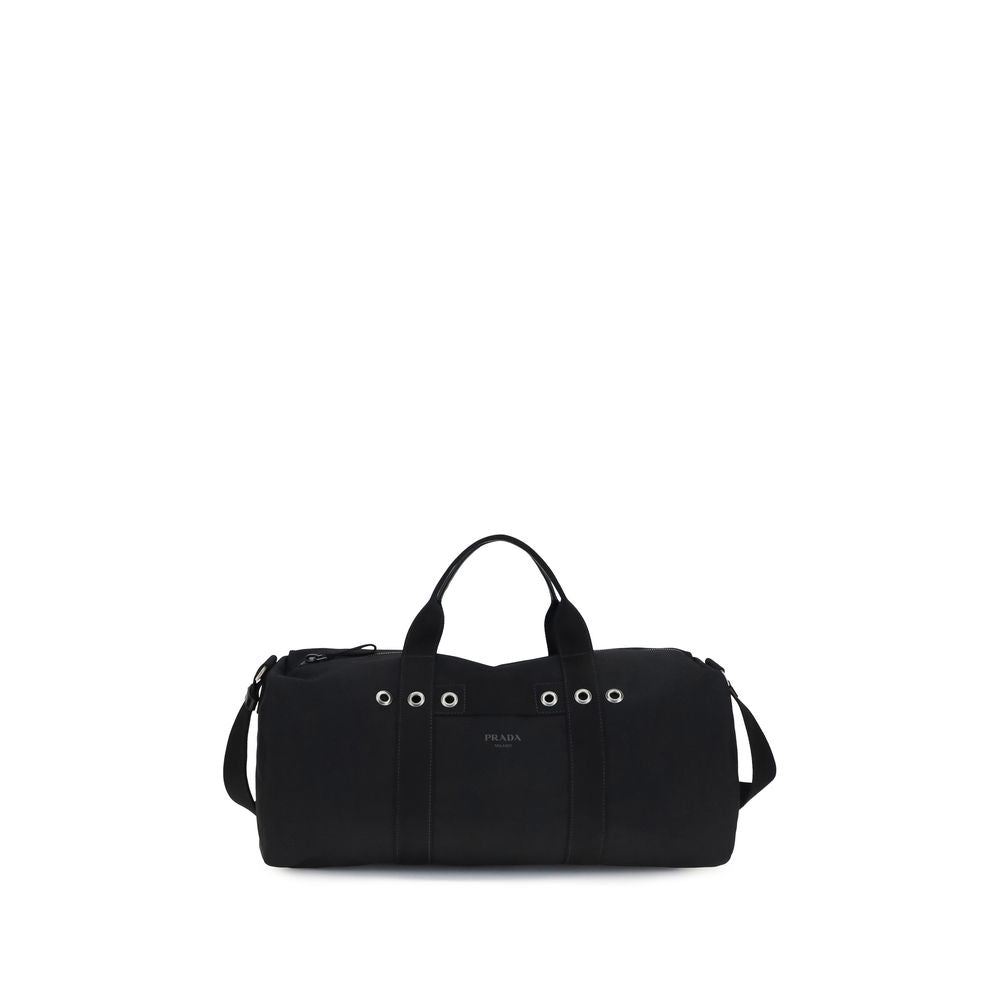 Prada Black Canvas Travel Bag