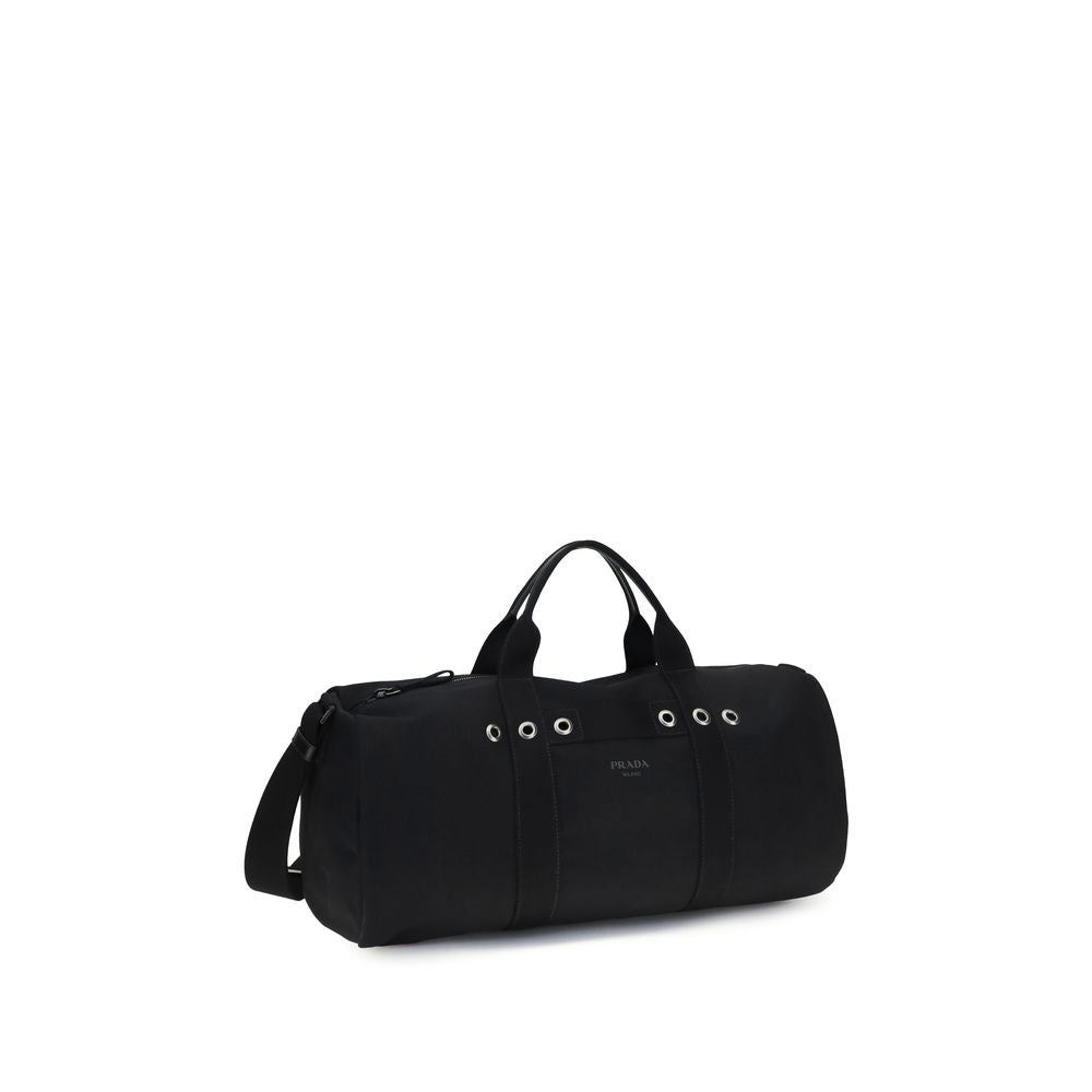 Prada Black Canvas Travel Bag
