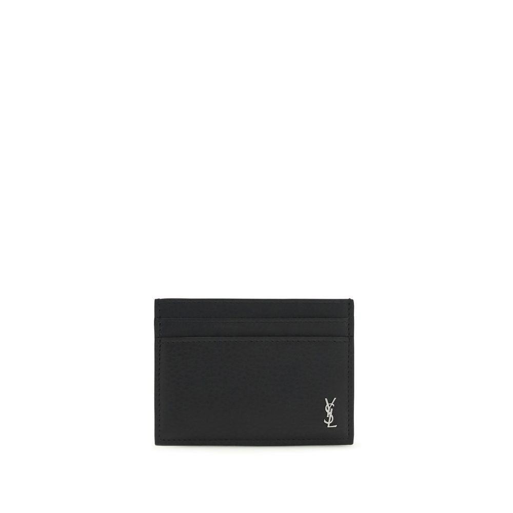 Saint Laurent Black Calf Leather Card Holder