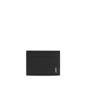 Saint Laurent Black Calf Leather Card Holder