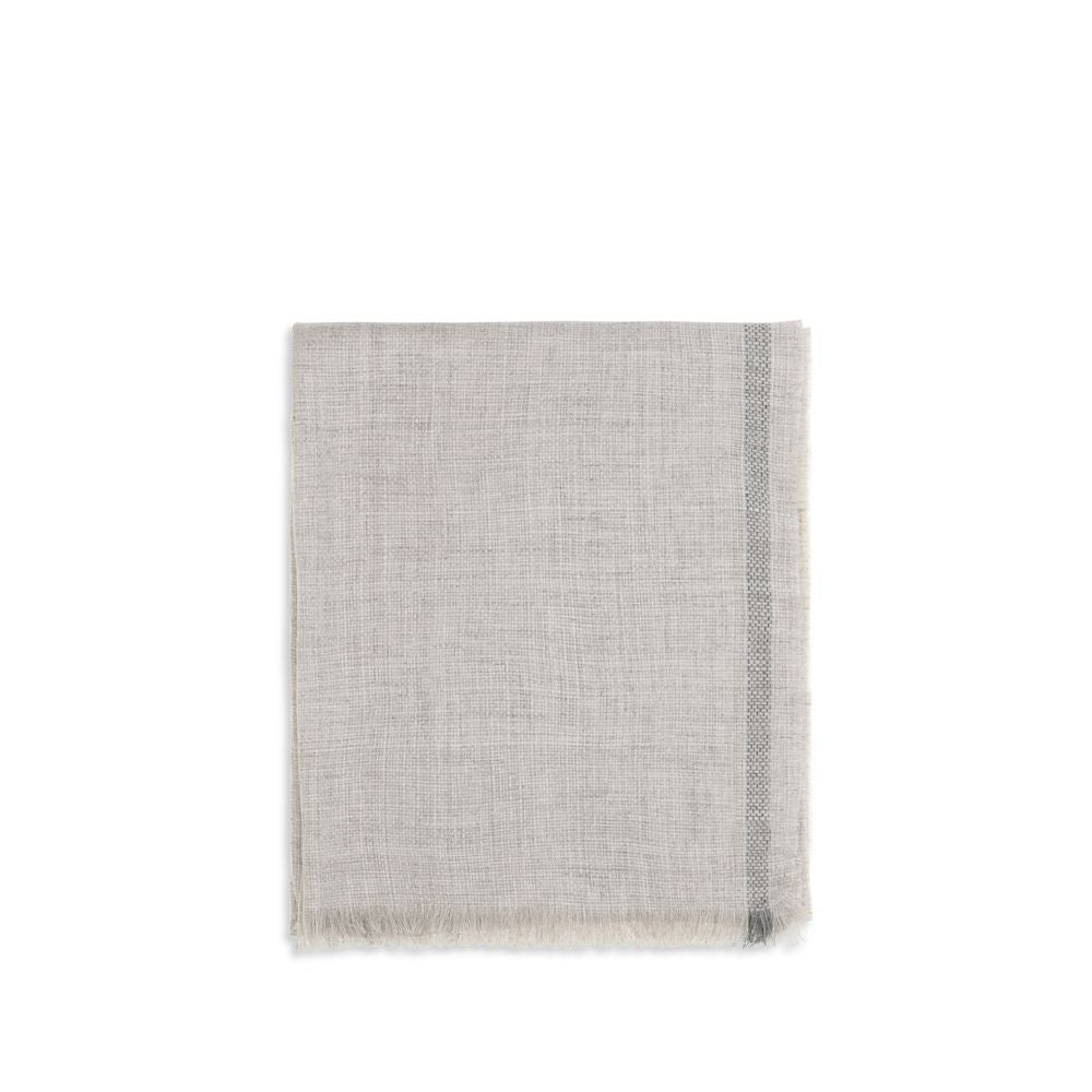 Brunello Cucinelli Gray Linen Scarf