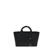 Prada Black Crocheted Viscose Shoulder Bag