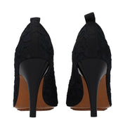 Stella McCartney Black Fabric High Heel Pumps