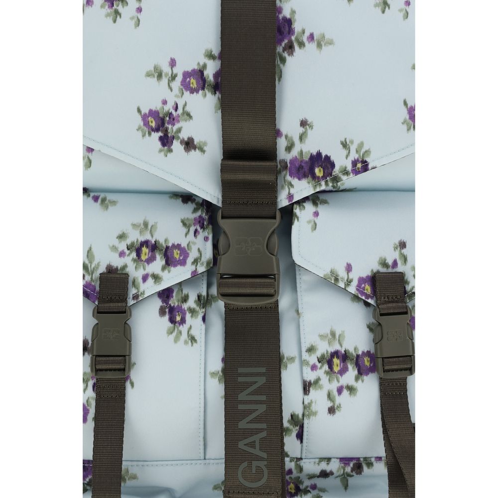 Ganni Blue Polyester Backpack