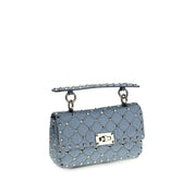 Valentino Garavani Blue Lamb Nappa Leather Shoulder Bag