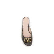 Valentino Garavani Brown Calf Leather Flat Sandals