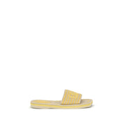 Chloé Beige Lambskin Flat Sandals