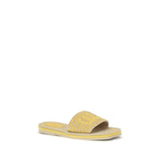 Chloé Beige Lambskin Flat Sandals