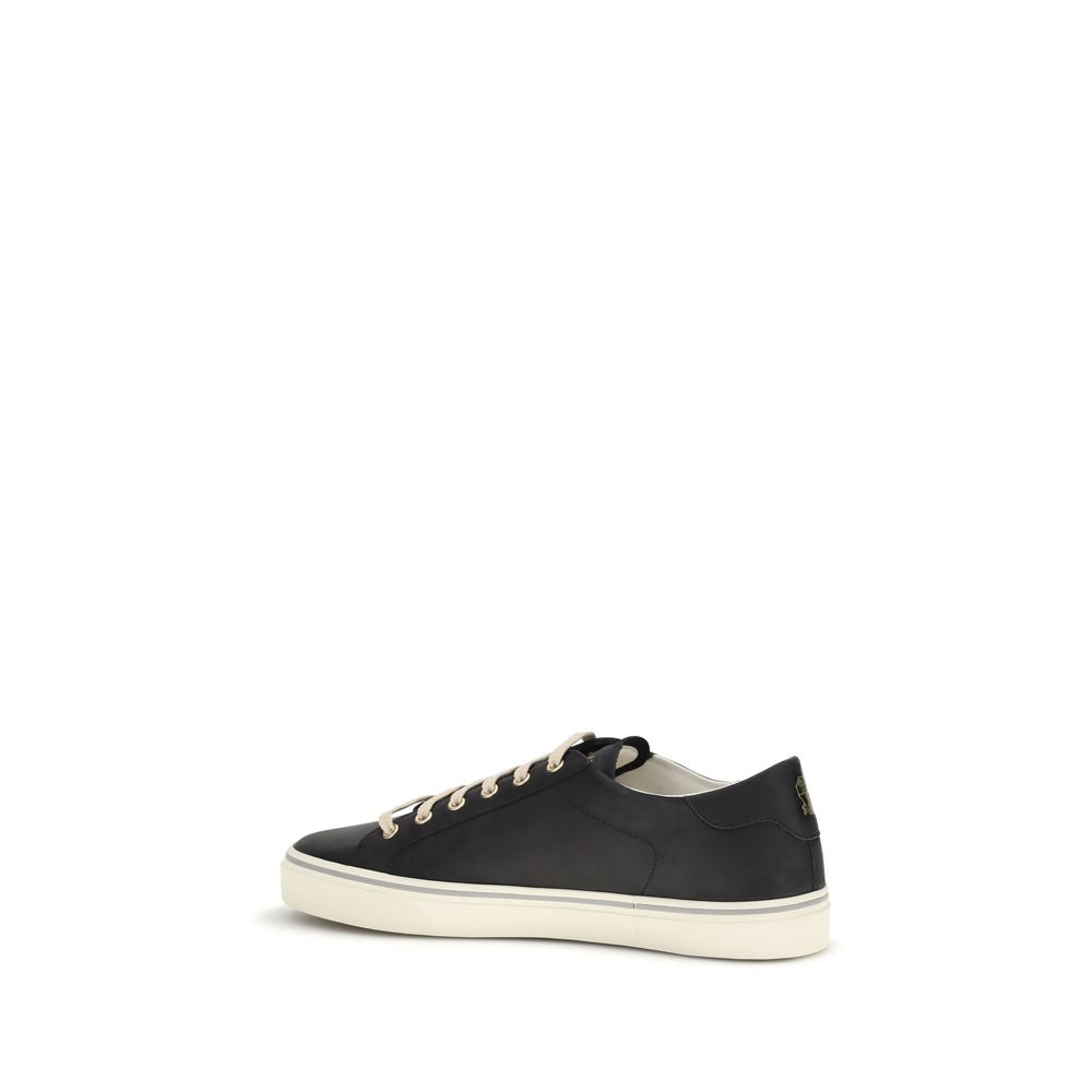Brunello Cucinelli Black Calf Leather Low Top Sneakers