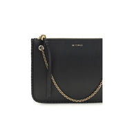 Etro Black Calf Leather Clutch Bag