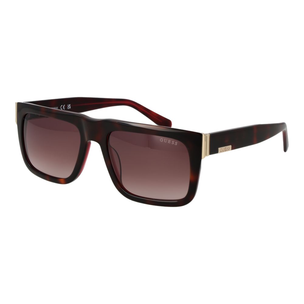 Guess Brown Acetate Rectangle Sunglasses