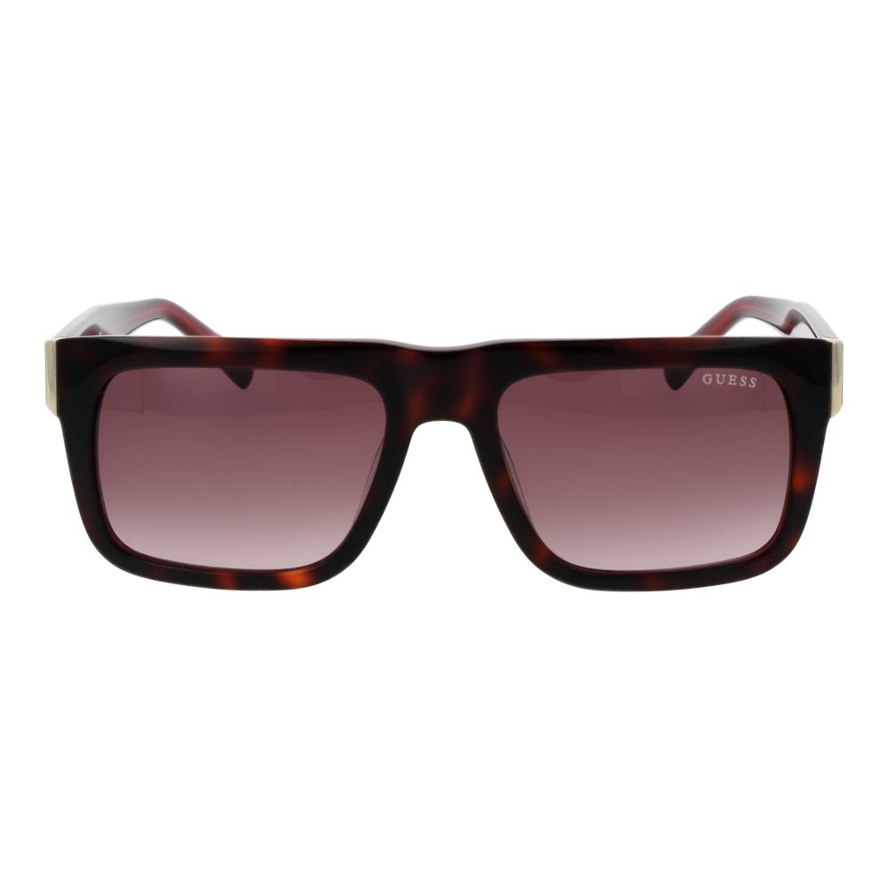Guess Brown Acetate Rectangle Sunglasses