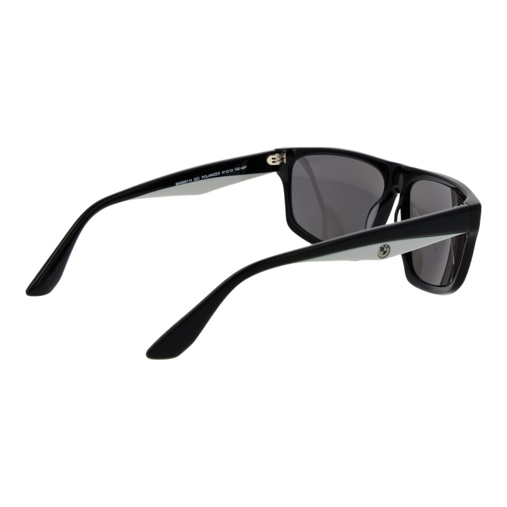 BMW Black Plastic Square Sunglasses