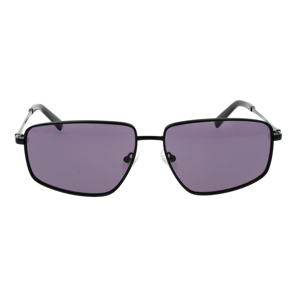 Guess Black Metal Sunglasses with Purple Lenses