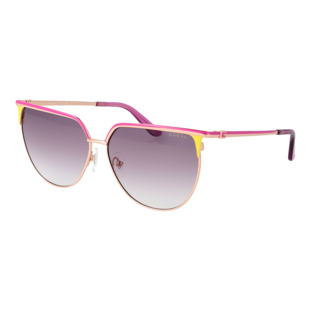 Guess Rose Gold Metal Butterfly Sunglasses