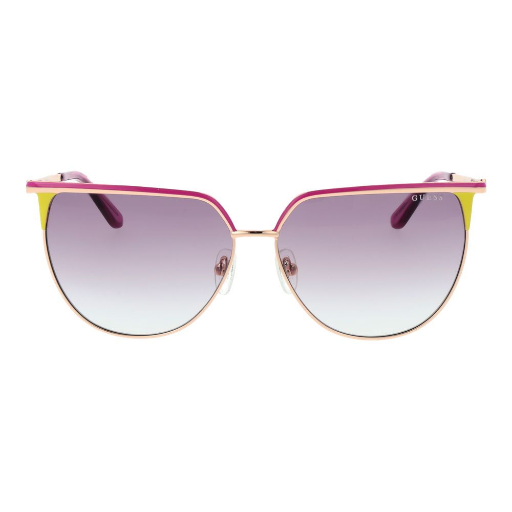 Guess Rose Gold Metal Butterfly Sunglasses