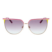 Guess Rose Gold Metal Butterfly Sunglasses